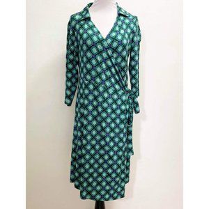Seraphine 10 Wrap Dress Print Career Collared Mate